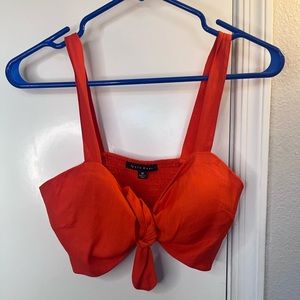 Dark orange crop top